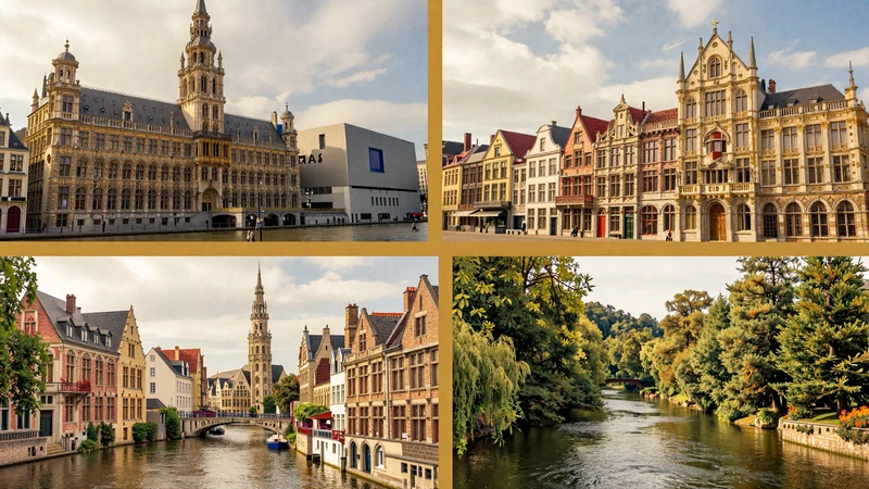 Belgian dating destinations - Brussels Grand Place, Antwerp waterfront, Ghent canals, and Ardennes forest for meeting Belgian singles